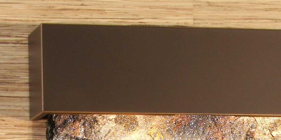 Whispering Creek Water Feature with Blackened Copper Trim and Square Edges (Natural Green Slate): Home & Kitchen