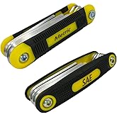 warmtree 17-Piece Folding Allen Wrench Set | Metric &amp; SAE Sizes | 2-Pack Portable Hex Tool for Home Repair &amp; Professional Use