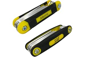 warmtree 17-Piece Folding Allen Wrench Set | Metric & SAE Sizes | 2-Pack Portable Hex Tool for Home Repair & Professional Use