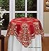 Creative Linens Holiday Christmas Embroidered Poinsettia Tablecloth Topper 34