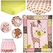 Carter's Jungle Collection 7-Piece Nursery Crib Bedding Set, Pink/Lime/Brown/Tan