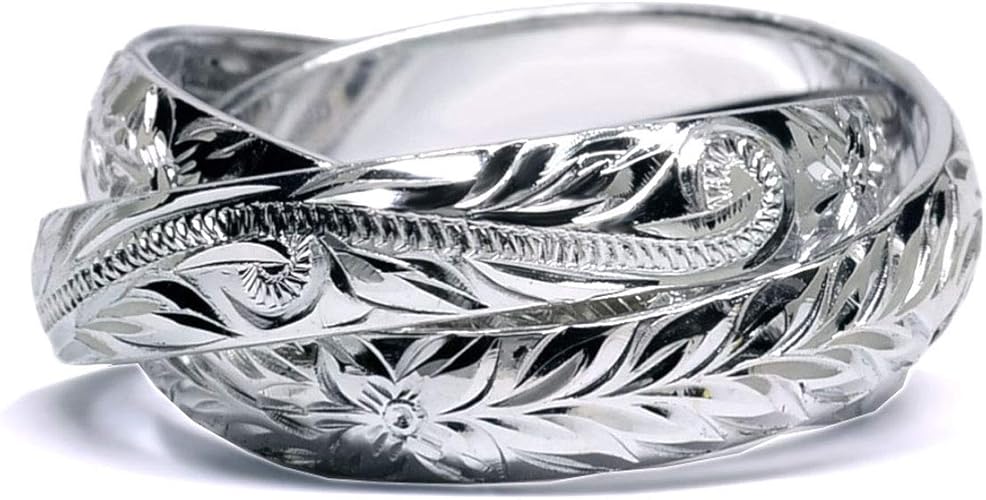 Amazon ハワイアンジュエリー スリーサークル 3連リング 日本サイズ 7 7 5号相当 ペアリングに最適 Ambri0758sv リング 通販