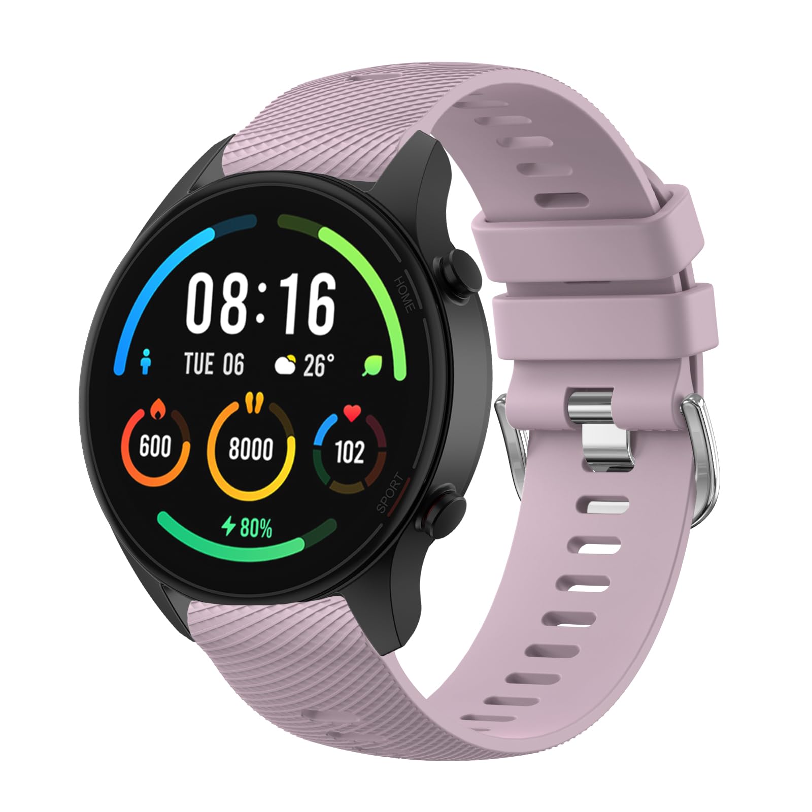 for Garmin Forerunner 255 Strap, 265 Strap, Venu 2/Venu 3/Vivoactive 4 45mm, 22mm Width Adjustable Soft Silicone Quick Release Band for 255/265 Music,Legacy Hero (Lavender grey)
