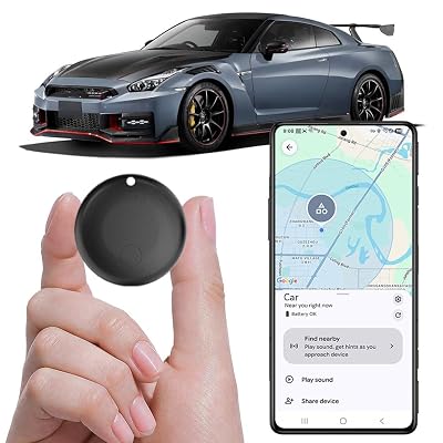 GPS Tracker for Vehicles Work with Built-in APP (Compatible with Android Device),Mini Car Tracker Tag With Magnet Global Coverage,Hidden Car Locator Device, No Monthly Fee or Subscription, No SIM Card