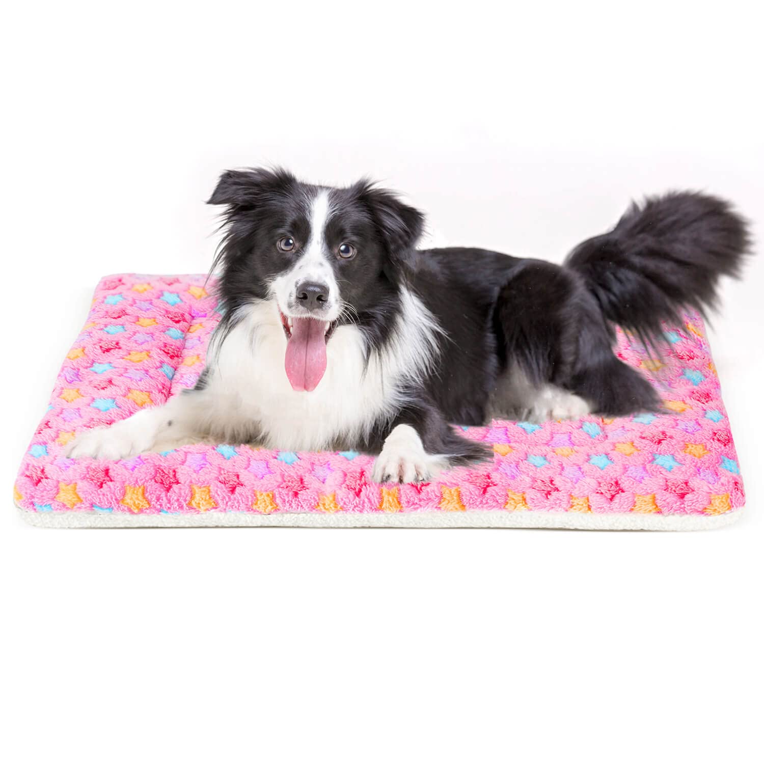 MORA PETS Dog Bed Mat Small Washable Dog Crate Mattress for 36 inch Cage Soft Flat Pet Cushion Bedding Puppy Pillow Blanket for Cats Puppy Dogs Reversible 89x59cm Pink