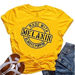 YourTops Women Melanin Graphic T-Shirt Afro Woman