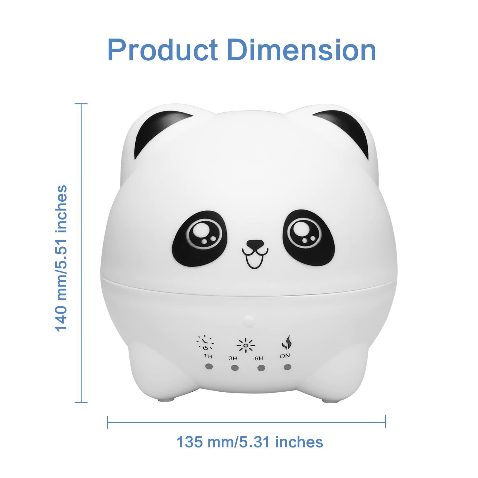 Mightree Mini Cool Mist Humidifier - Quiet Aroma Diffuser with 7 Color LED Lights, 2 Mist Levels, Timer & Auto Shut-Off for Bedroom and Office