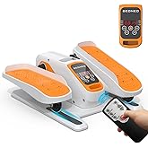 Under Desk Elliptical Machine, Electric Elliptical Exerciser for Senior, Quiet and Small Electric Seated Pedal for Home with Display Monitor, Remote Control and 12 Adjustable Speeds