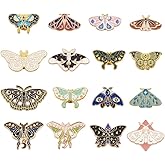 Cheriswelry 16Pcs Butterfly Theme Enamel Pins Set Enamel Butterfly Lapel Pins Insect Animal Brooch Pins 14-30mm for Clothes Jacket Bags Backpack Hats Decoration