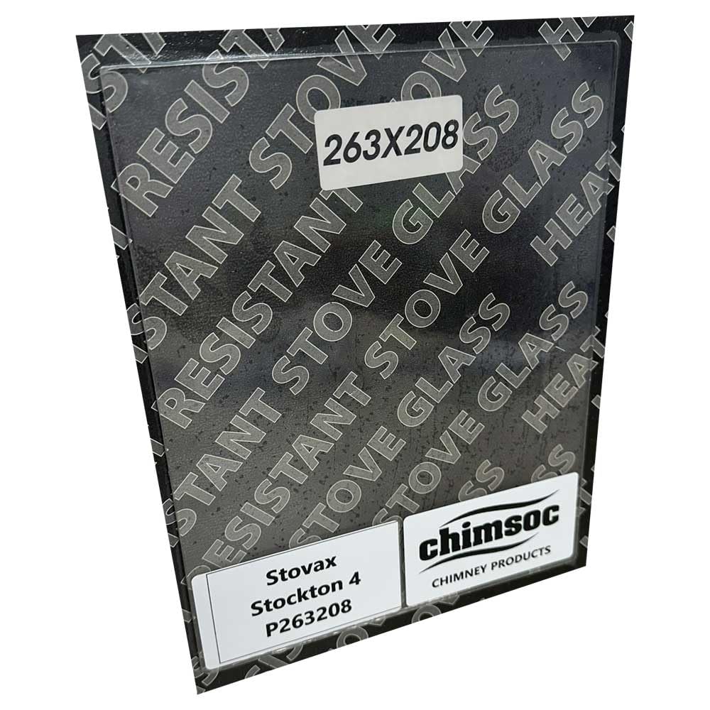 Chimsoc Replacement Stove Glass - Stovax Stockton 4 (263mm x 208mm Rectangular)