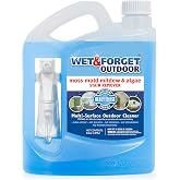 Wet &amp; Forget Outdoor Cleaner &amp; Stain Remover - Mold, Mildew &amp; Algae, 64oz | Ready-to-use, bleach-free, outdoor cleaner removes green &amp; black stains on small surfaces with wind &amp; rain; no scrub or rinse