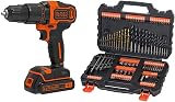 BLACK+DECKER 18V Cordless 2-Gear Hammer Drill Kit with Kitbox and 1.5Ah Battery