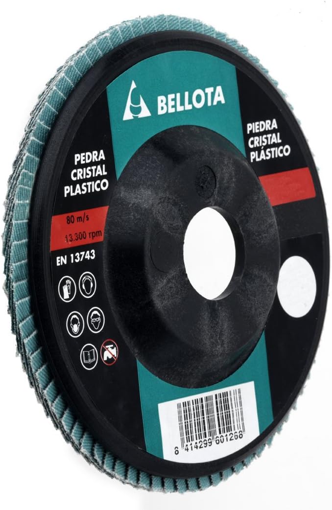 Bellota 50503-40 Flap Disc for Smoothing Down Silicon Carbide Stone Silicon Carbide 40, Polyamide Base, 115 mm