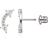 Limerencia Titanium Hypoallergenic G23 Implant Grade Screw Back Earrings Tragus 20G Helix F136 Piercing Post for Sensitive Ears Cartilage