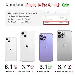 CEOKOK for iPhone 14 Pro Case Clear with Real
