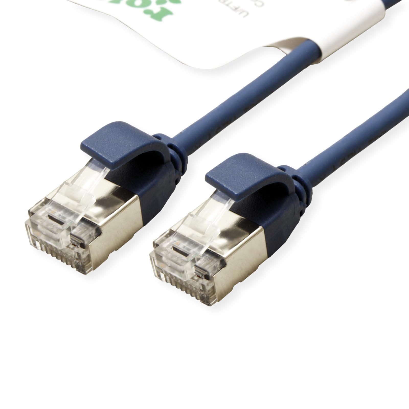 ROLINE GREEN U/FTP Patch Cable Cat.6A (Class EA), LSOH, Slim, Blue, 2 m