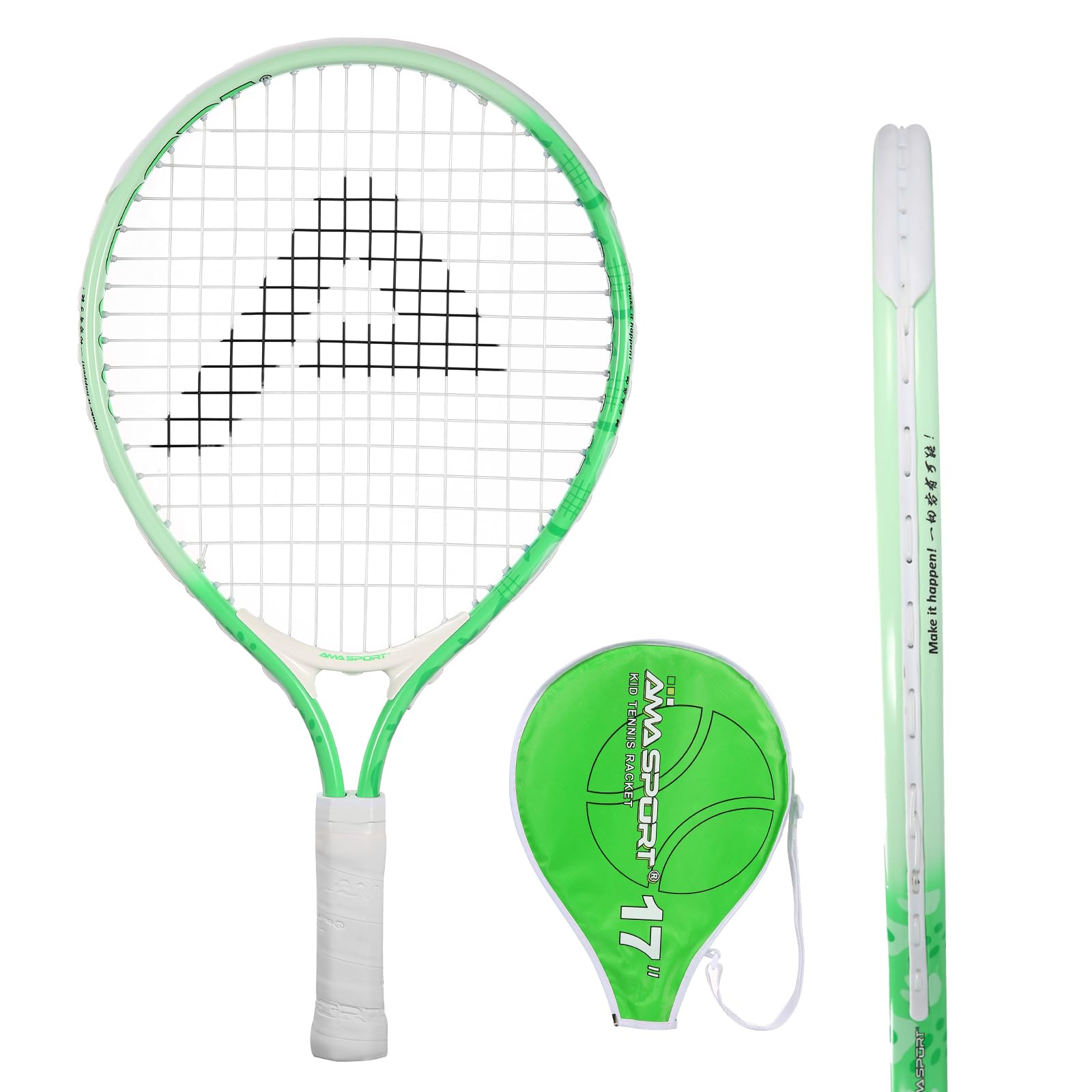 Photo 1 of AMA SPORT Kids Tennis Racket for Junior Toddlers Starter Kit 17-25" for Girls and Boys - 4 Color Kids Tennis Rackets Age 2-12 with 420D Nylon Shoulder Strap Bag