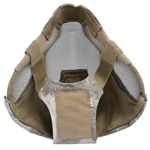 image for SODIAL Outdoor Airsoft Mask protective full-face fencing Steel Mesh ma