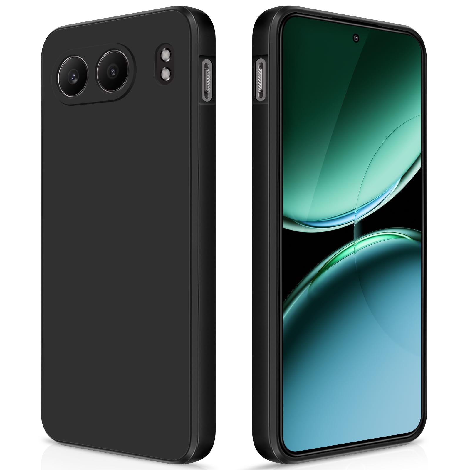 GiiYoon Case Compatible with OnePlus Nord 4, Silky-Soft Touch Full-Body Protective Phone Silicone Case, Shockproof Cover with Microfiber Lining, Black — image 1