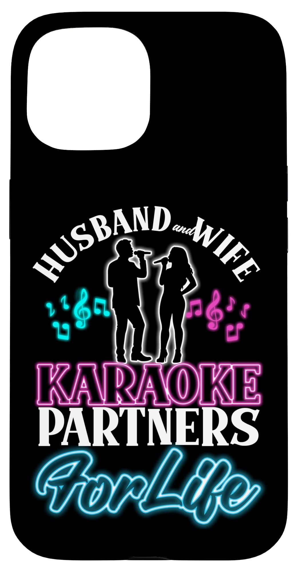 iPhone 15 Karaoke Singer Husband Wife Marriage Wedding Husband & Wife Case