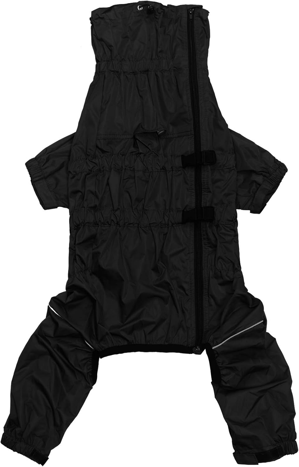 Geyecete1/2 Leg Trouser Suit,Dog Raincoat with high Waterproof Reflective Four-Leg rain Gear Jumpsuit for Puppies Small Medium-Black-M - Image 5