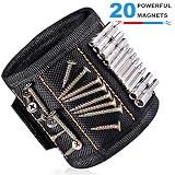 Ginmic Magnetic Wristband, Tool Belt, with 20 Strong Magnets for Holding Screws, Nails, Drill, Bits, Best Unique Gift for Men, Women, DIY Handyman, Carpenters, Father/Dad, Husband, Boyfriend, Women