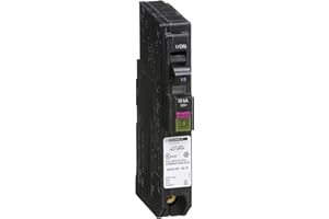 Schneider Electric - Miniature Circuit Breaker, QO, 15A, 1 Pole, 120VAC, 10kA, Plug-in Mounting Connection, ARC-Fault and Gro