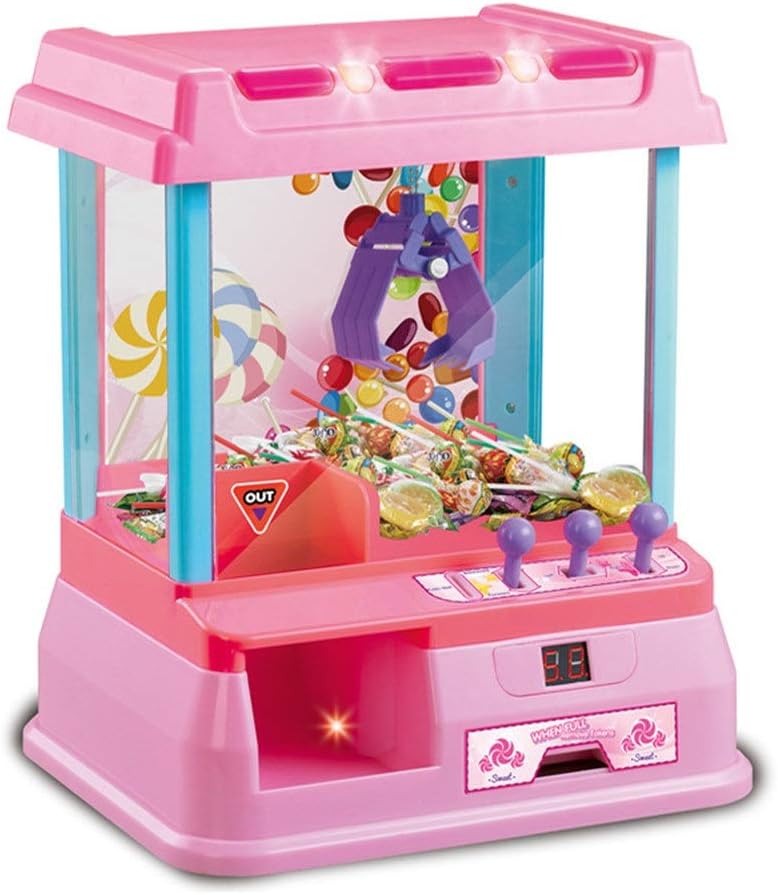 ODDINER Mini Grab Remote Control Automatic Or Manual Dual Mode Mini Claw Machine Children's Educational For Kids Machine Game (Color : Photo Color, Size : 33.5x29x24cm)