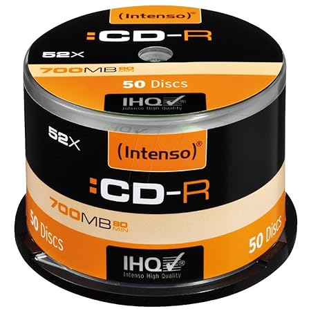 Verbatim CD-R 700 MB CD-Rohlinge, 52fach, 50 Stück, bedruckbar