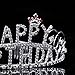 Birthday Crown Silver Crystal Tiara Crown Headband Princess Tiara with Combs Hair Accessories for Women girls ﻿