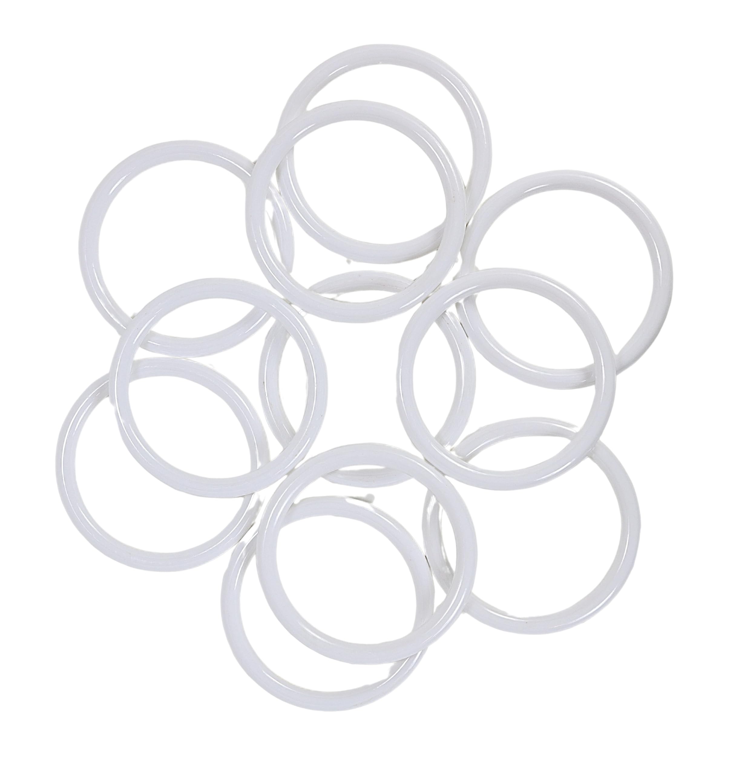 Photo 1 of 3 inch White Plastic Acrylic Rings 5/16 inch Thick 6 Pieces