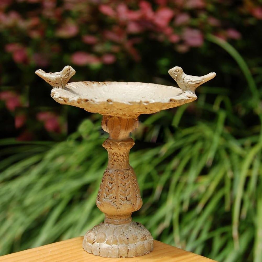 Mini Fairy Garden Furniture Bird Bath Pond Resin Architectural Models
