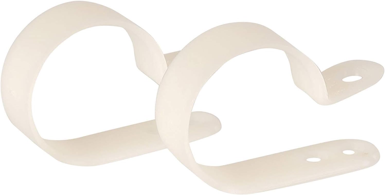 GTSE 100 Pack of White/Natural Nylon P-Clips, 9.5mm (3/8") Diameter, Plastic Cable Clips, 3/8" Diameter - Image 4