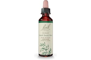 BACH FLOWER REMEDIES Bach Original Flower Remedies, Holly - Goodwill Towards Others - Natural Homeopathic Flower Essence for Emotional Balance - Vegan, Gluten Free, Sugar Free - 20mL Dropper