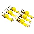 6 Pack E-Track Ratchet Straps 2" x15' 4400LB Tie Down