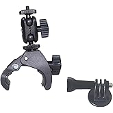 Super Clamp Motorcycle Handlebar Mount for Insta 360 X5 X4 X3 X2 with 1/4" Screw Camera Clamp,Suitable for Gopro 13 for Hero 13 12 11 10 9 for DJI Action Cameras