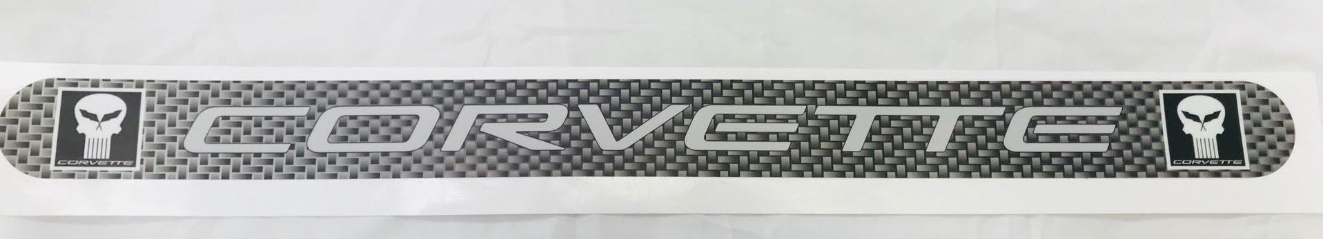 EzInstall Corvette Punisher Carbon Fiber Printed Door Sill Protectors