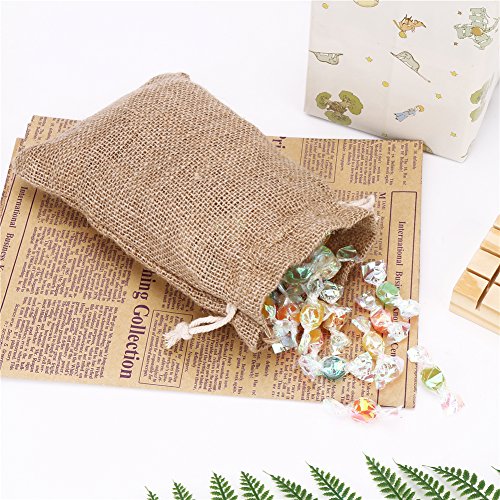 6 DECORA+Natural+Drawstring+Pouches+Christmas