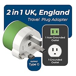 OREI UK, Ireland, Dubai Power Plug Adapter with 2