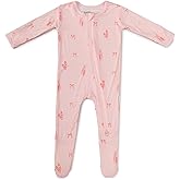 Bamboo Little Soft Baby Footie Pajamas, Baby Clothes, Newborn Sleepers, 95% Viscose and 5% Spandex, 0-24 Months