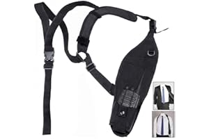 abcGoodefg Universal Left Side Radio Shoulder Holster Chest Harness Holder for Two Way Radios Walkie Talkie Rescue Essentials