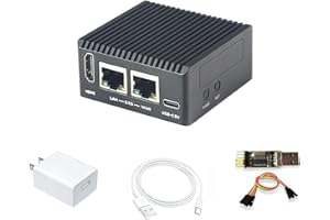 NanoPi R76S Mini Router, RK3576 Octa-Core SoC with AI Model, LPDDR5 16GB RAM 32GB eMMC, 6TOPS NPU,Dual 2.5G Ethernet, Support