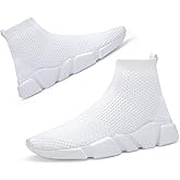 Santiro Womens Slip On Shoes Lightweight High Top Sneakers Comfortable Gym Walking Shoes