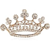 GBAHFY Crystal Rhinestone Princess Queen Crown Brooch Pin for Women - Tiara for Wedding Party Banquet Birthday