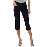 Rekucci Women's Ease into Comfort Pull-On Capri with Back Lacing Detail