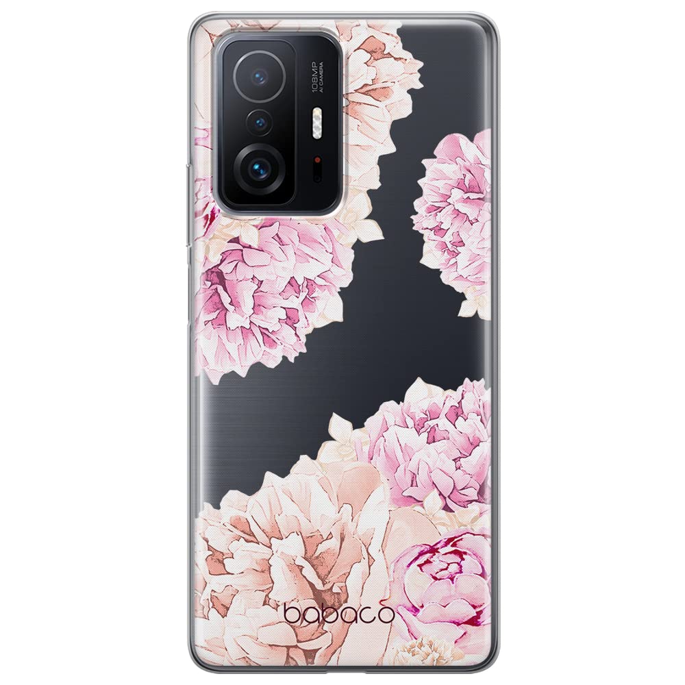 Babaco ERT GROUP mobile phone case for Xiaomi 11T 5G / 11T PRO 5G original and officially Licensed pattern Flowers 001 optimally adapted to the shape of the mobile phone, partially transparent