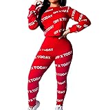 2Pcs Women Letter Tracksuit Long Pants Sport Lounge