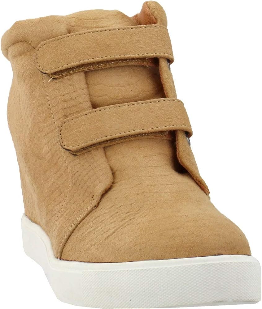 wedge sneakers tan