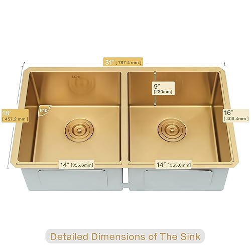 Karran 32" Undermount 18-Gauge Steel 50/50 Double Bowl Sink Kit • Price