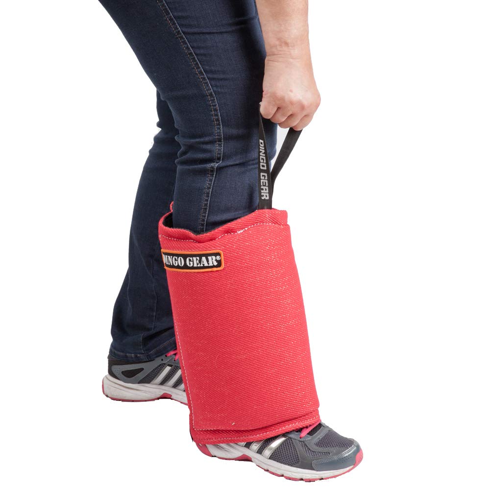 DINGO GEAR Short Bite Sleeve for Leg Bite Training Soft Handmade of Nylcot Red S01980